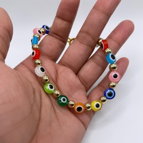 Evil Eye Y2K Inspired Anklet - Picture 3 of 10